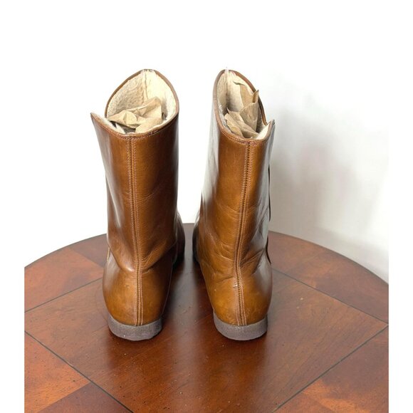 1970s/80s leather boots with fur lining by Tootsie Boots Sandler of Boston - Picture 4 of 8